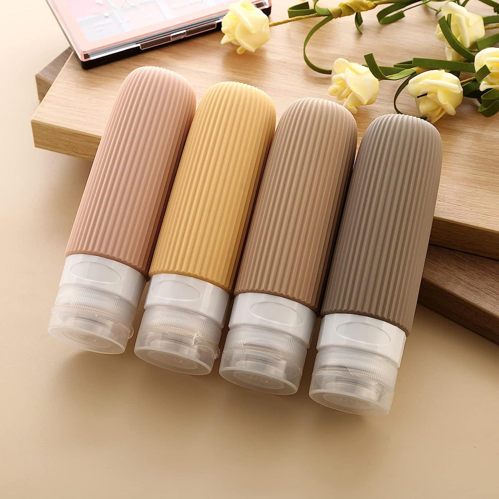 4Pcs Multipurpose Leak Proof Silicone Travel Bottle (Premium Quality)