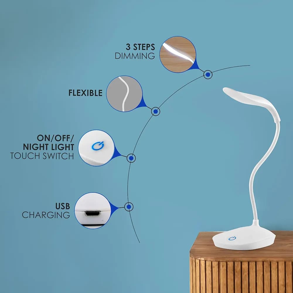 Portable Desk Lamp USB Rechargeable