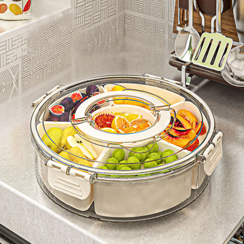 Transparent Cover 6grid Rotating Storage Box (Premium Quality)