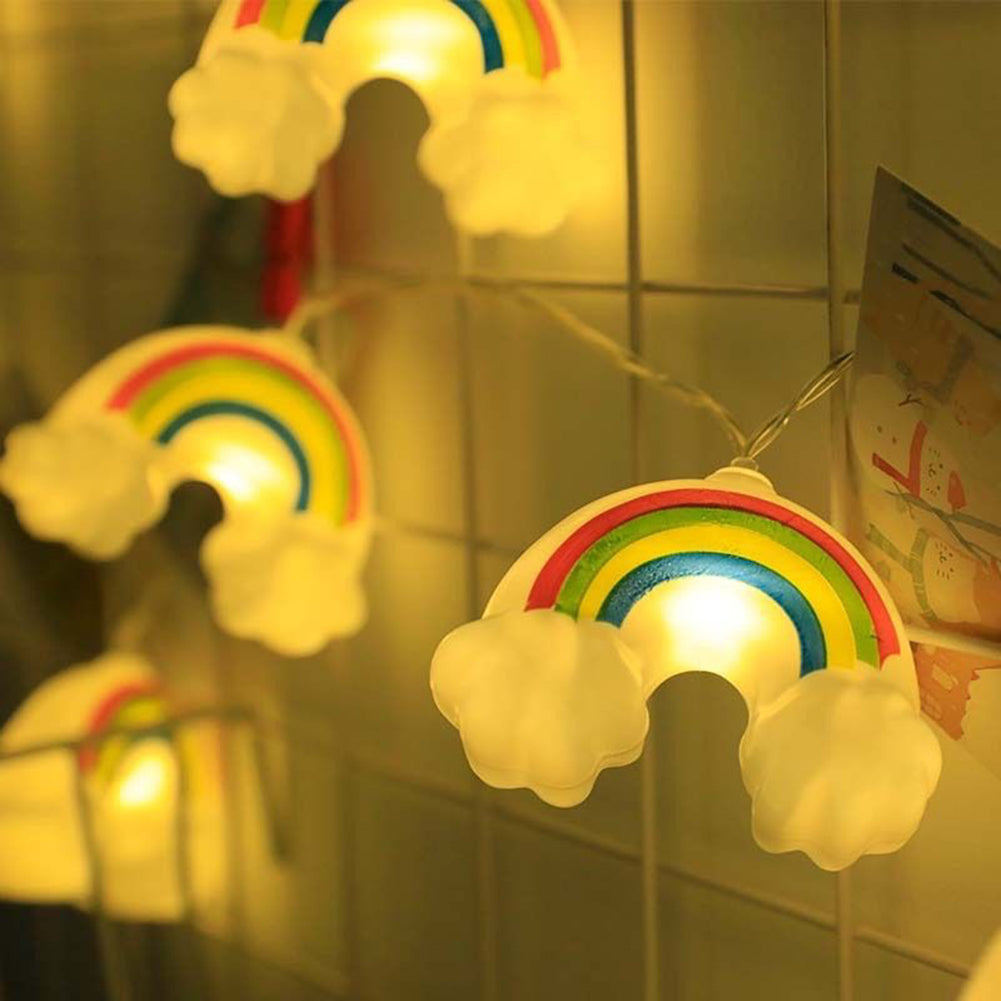 LED String Rainbow Cloud Light USB + Cell Operated