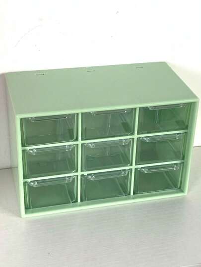 9 Grids Dust Proof Jewelry Statnory Drawer Storage Box Stationery