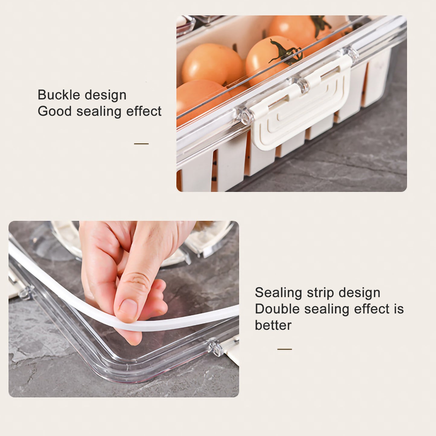 4 Portions Refrigerator Storage Box (Premium Quality)