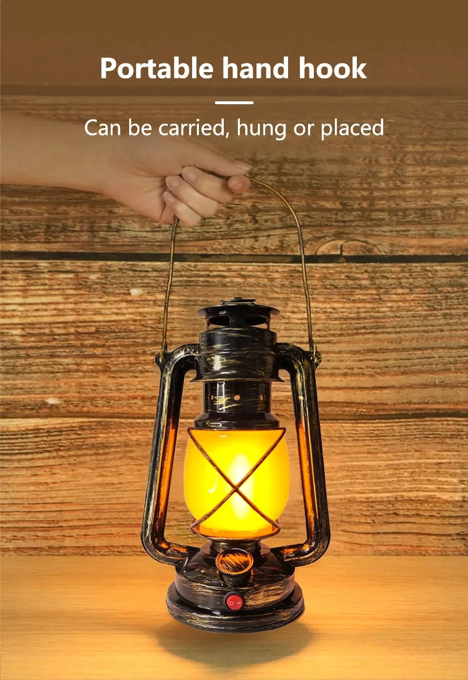 Rechargeable Retro Vintage Hurricane Lantern