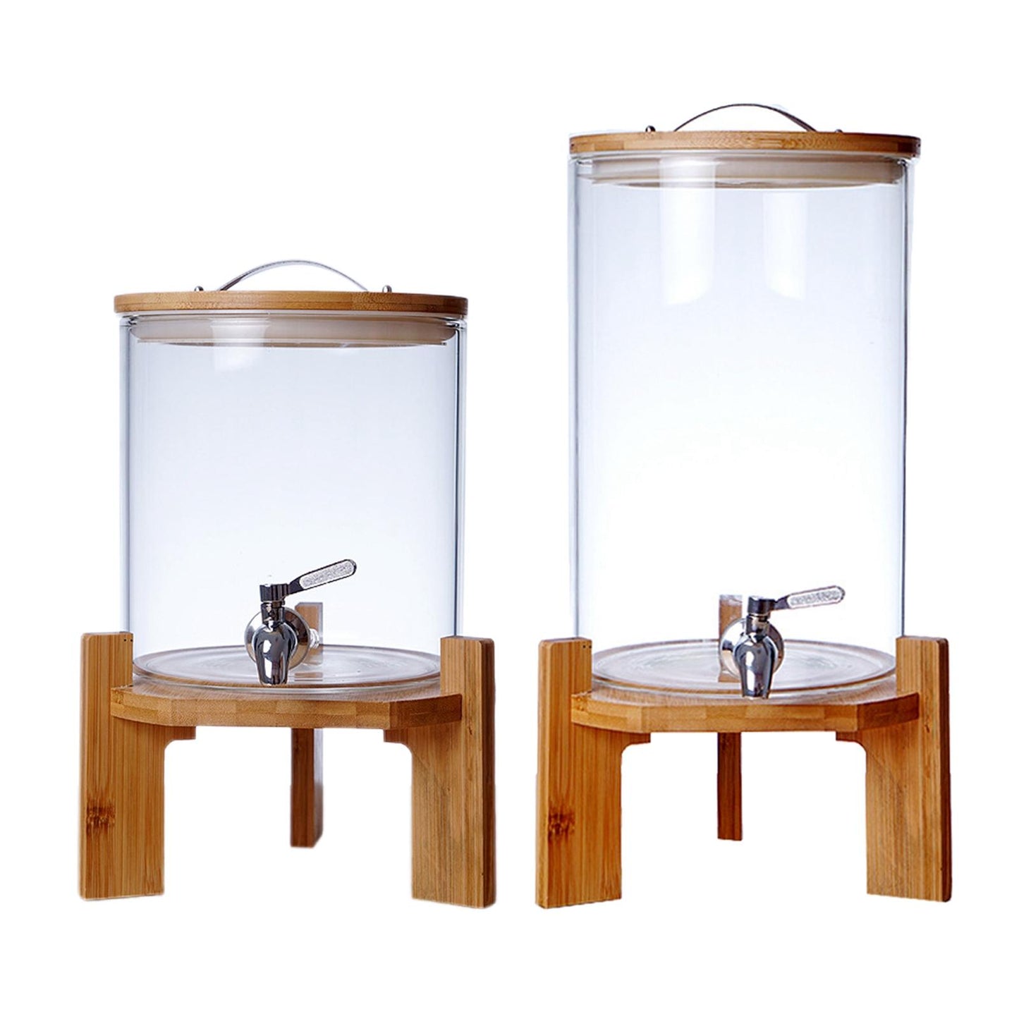 Glass Beverage Barrel Dispenser With Stainless Steel Faucet (Premium Quality)