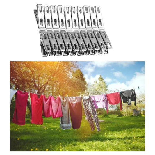 20 Pcs Clothes Pegs Stainless Steel
