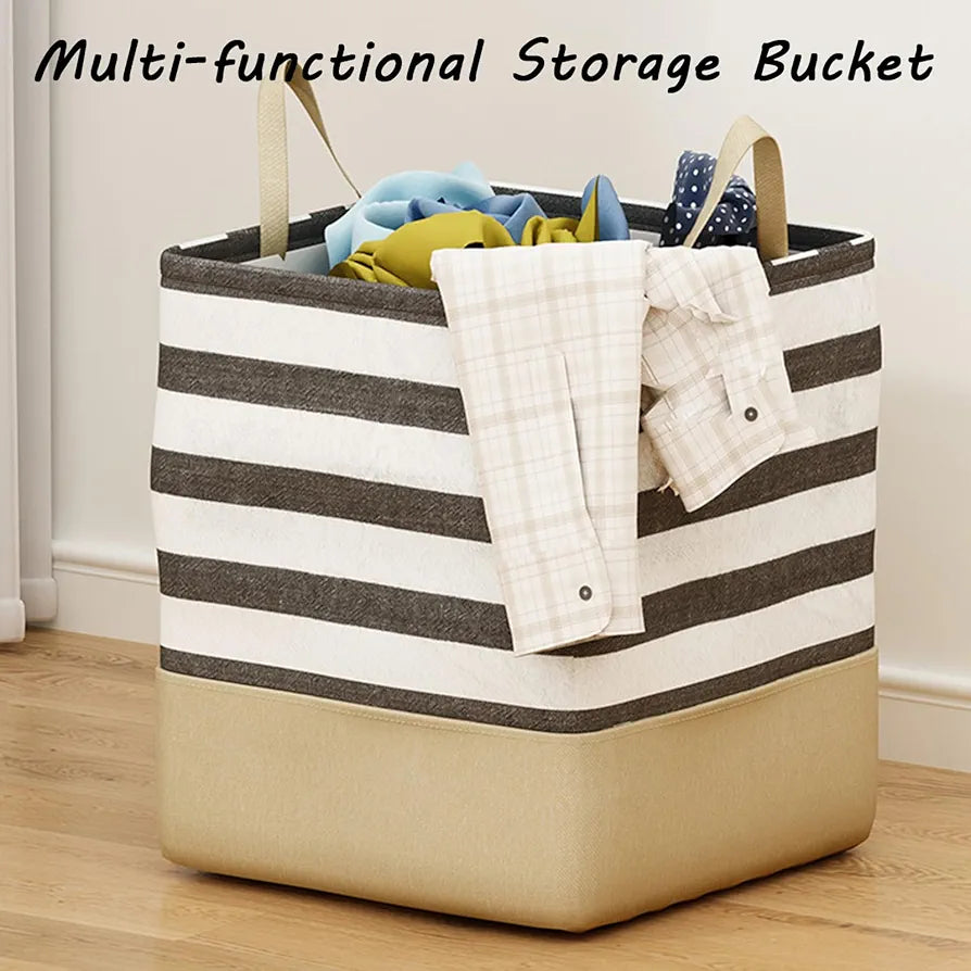 Cotton Linen Storage Basket, Home Large Capacity Laundry Basket (Premium Quality)