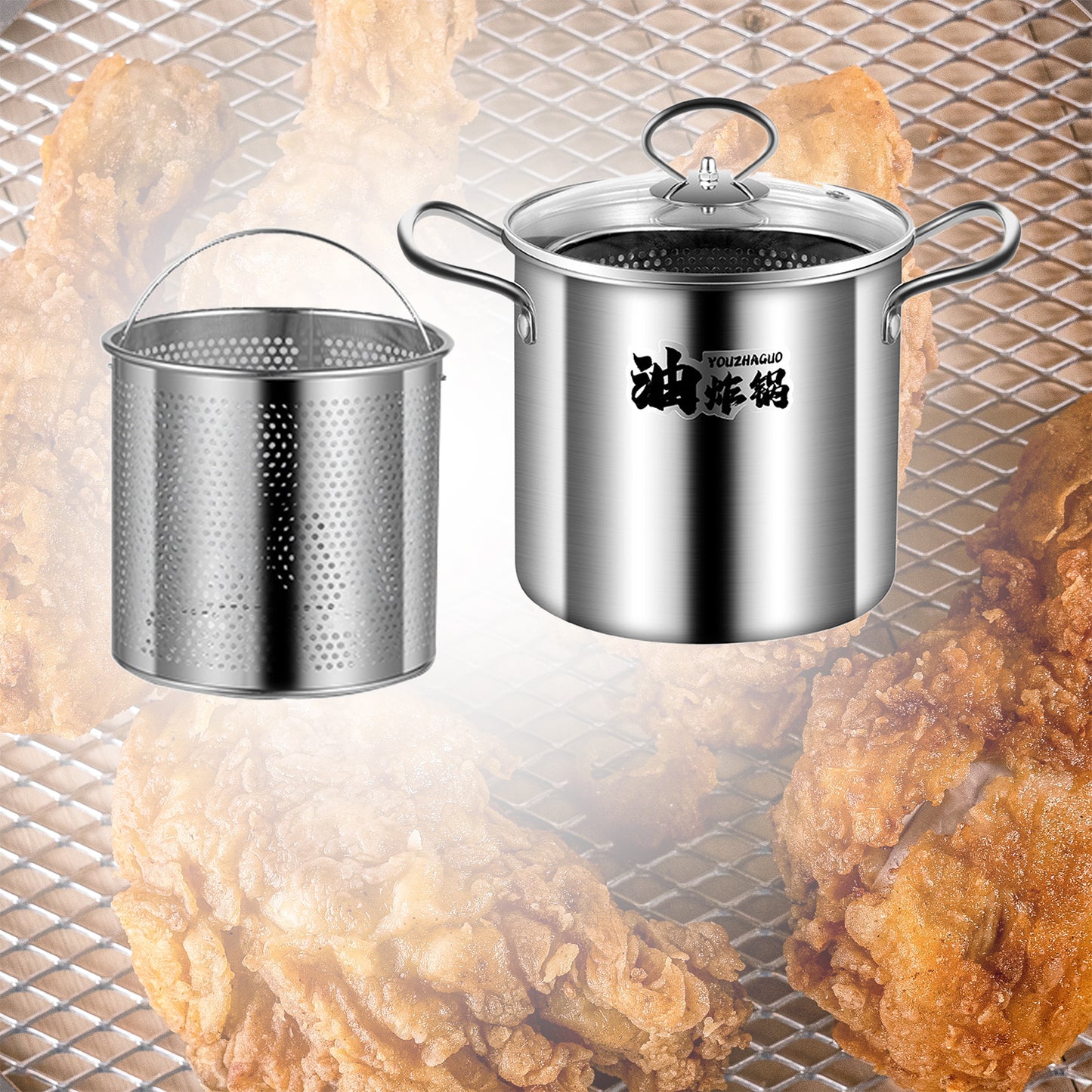 Deep Fryer Pot with Basket 3.5L (Heavy Duty)