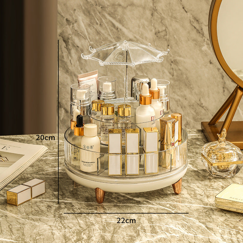 360 Degree Rotation Umbrella Style Makeup Box (Premium Quality)
