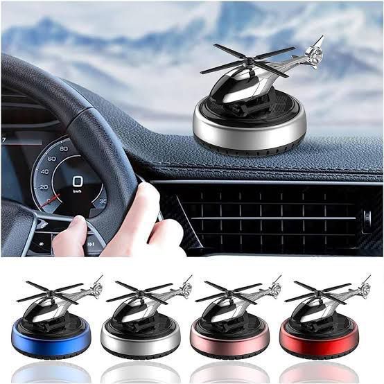 Car Air Freshener Helicopter Solar Powered Plane