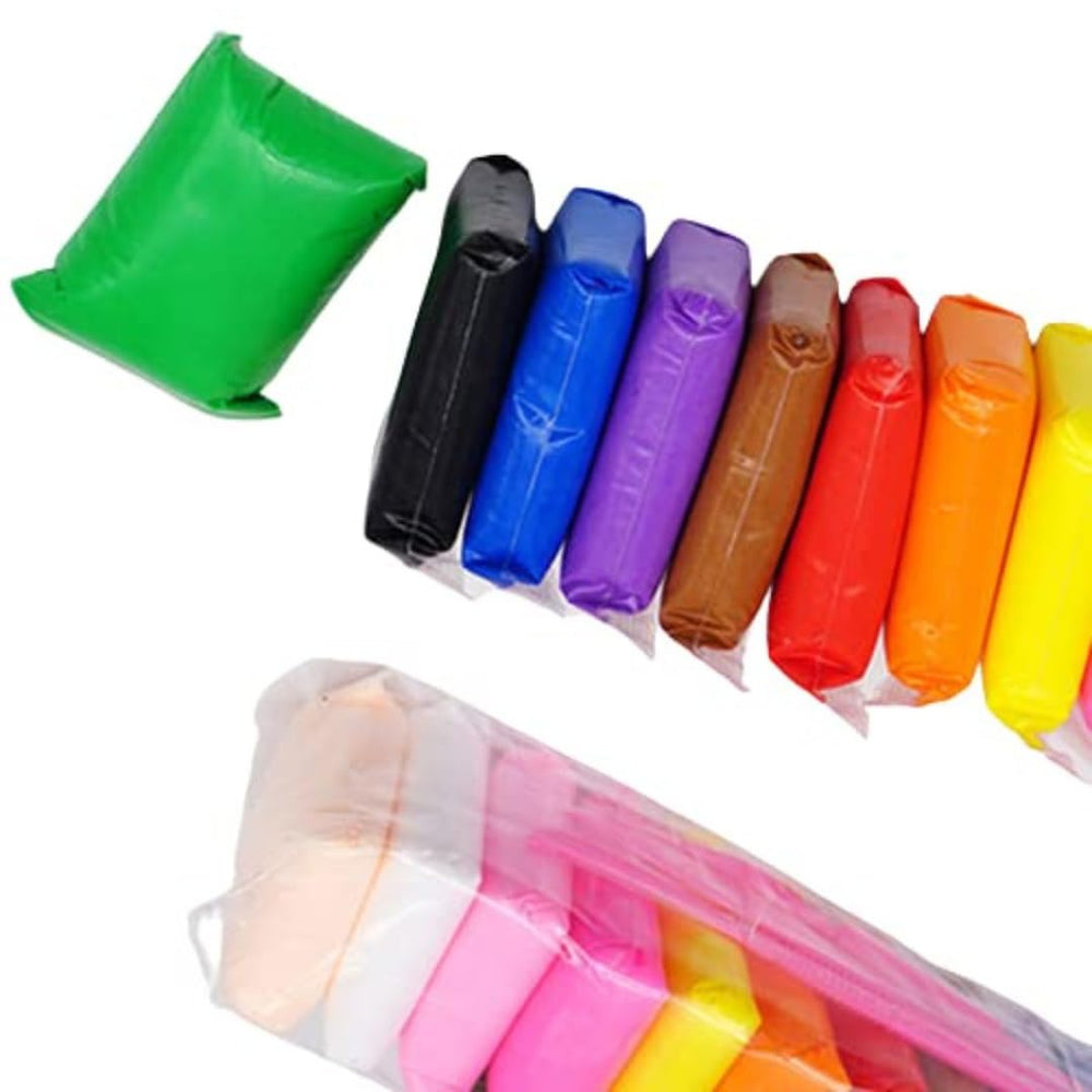 12Pcs/Set Playdough Super Light Soft Polymer Clay - 12 Fomic Play Dough - Air Dry Polymer Clay with Free Tool