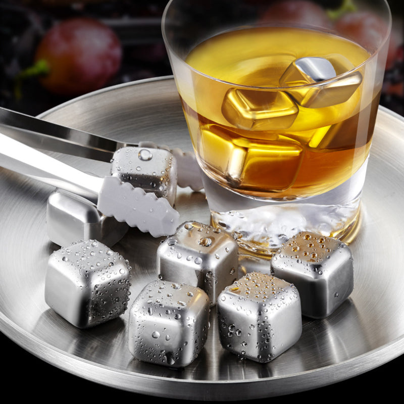 Reusable Ice Cubes Stainless Steel (8 Pcs Set)