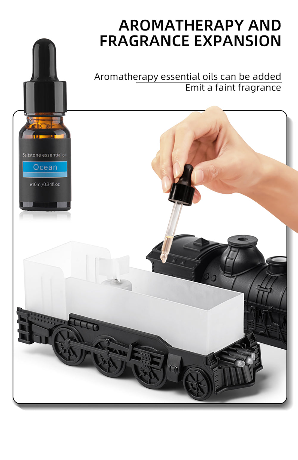 Train Air Humidifier Ultrasonic Aromatherapy Diffuser