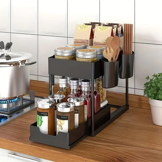 2 Tier Kitchen And Undersink   Multipurpose Organizer (Premium Quality)