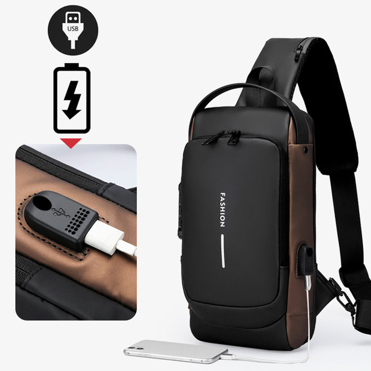 Multifunction Travel Bag Password Lock And USB Charging (Premium Quality)