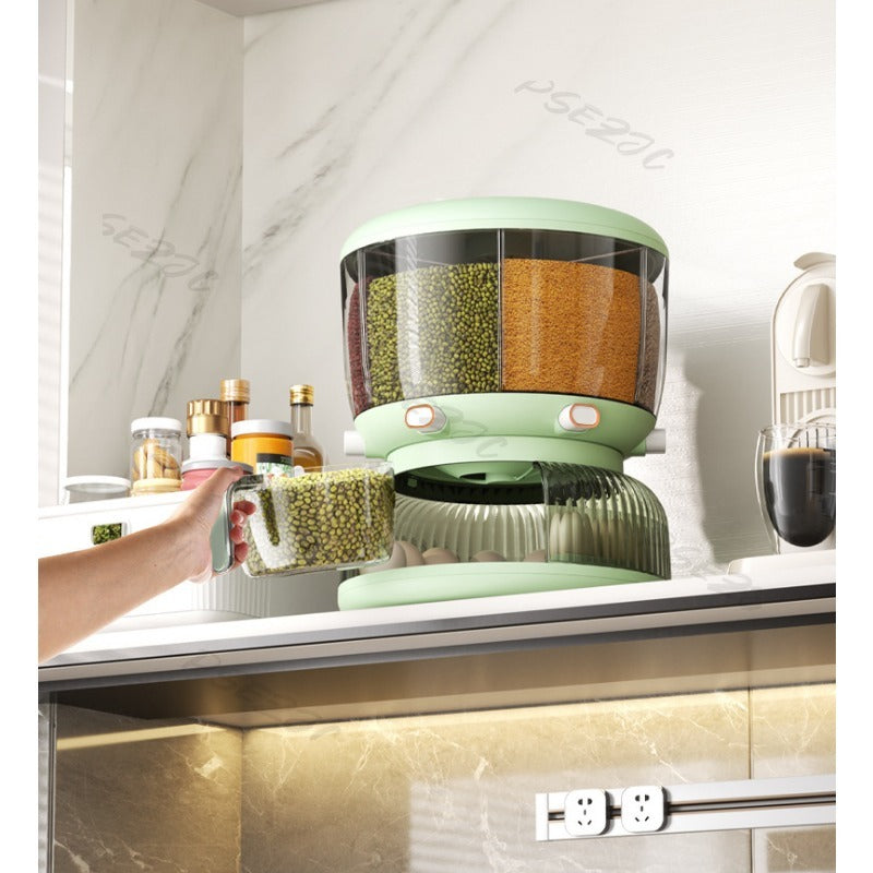 Multipurpose 360 Rotating Grain Storage Food Dispense With Egg Tray (Premium Quality)