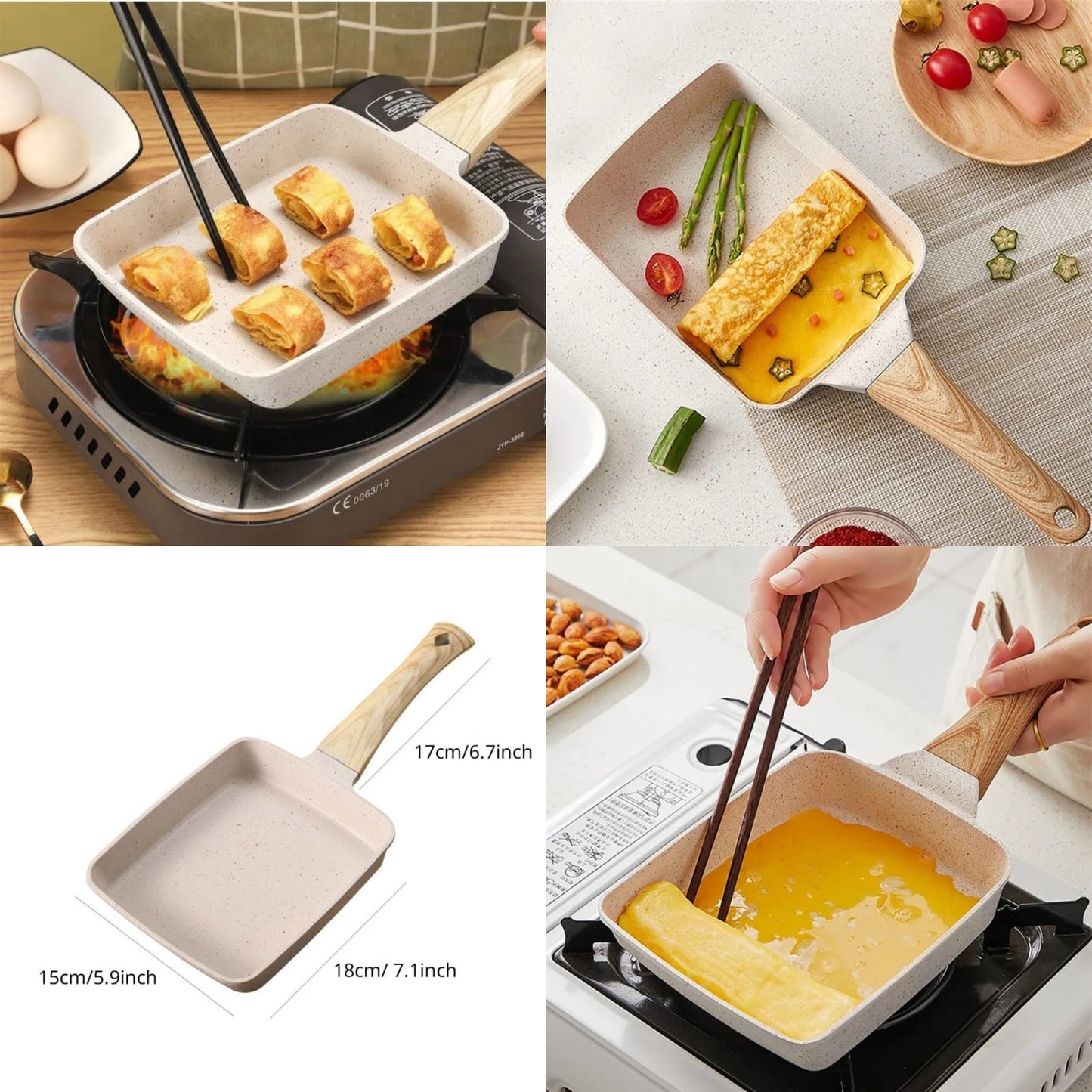 Square Nonstick Japanese Omelets Pan (Premium Quality)