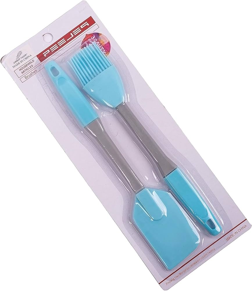 2Pcs Silicone Spatula And Oil Brush