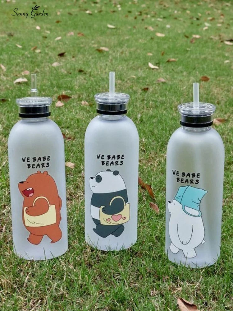 500ml Bear Style Water Bottle With Extra Cap ( Premium Quality)