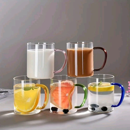 6Pcs Borosilicate Glass Mug Set