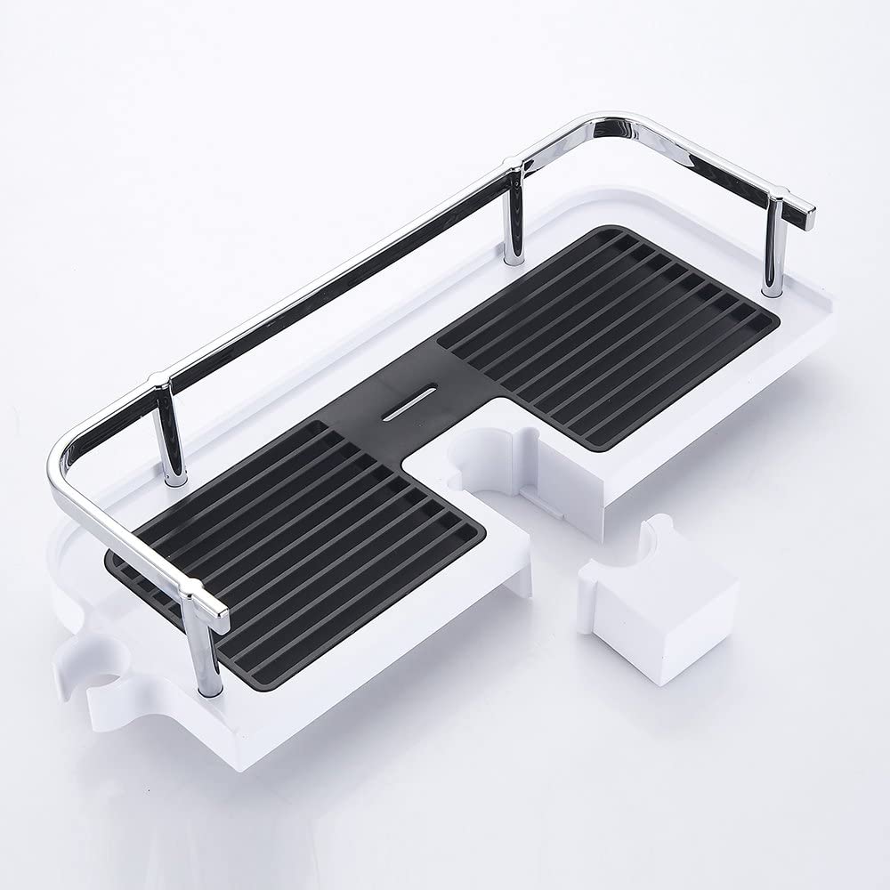 Bathroom Shower Shelf Organizer Rack, Shampoo Holder Shower Pole