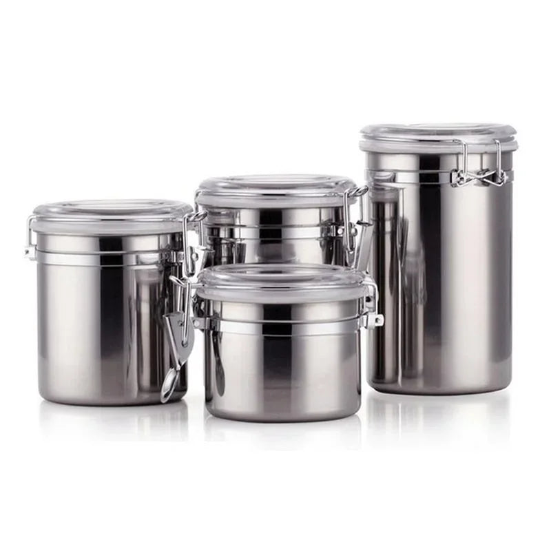 4 PCS Storage Container Stainless Steel