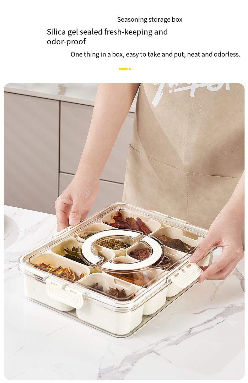 8 Grid Seasoning Box With Lid (Premium Quality)