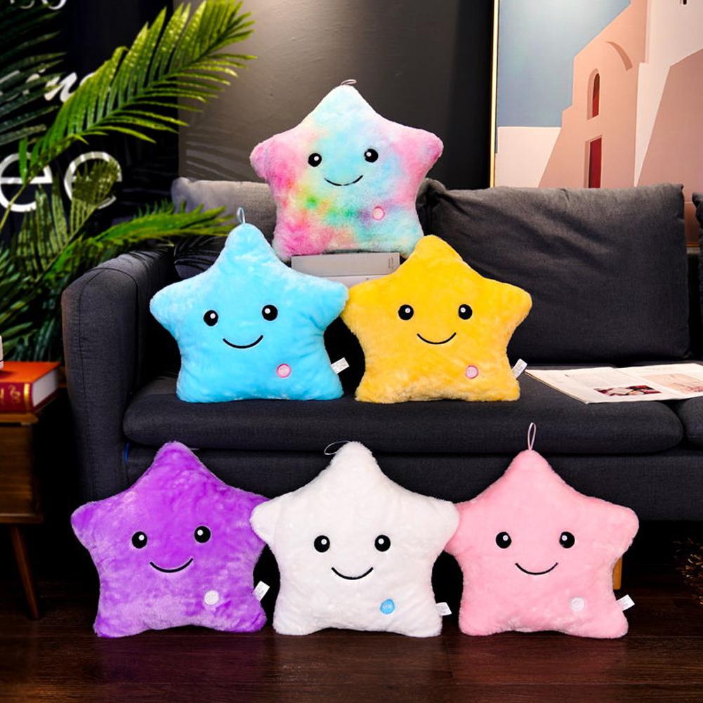 1Pc Soft Star Pillow With Glowing Led Light