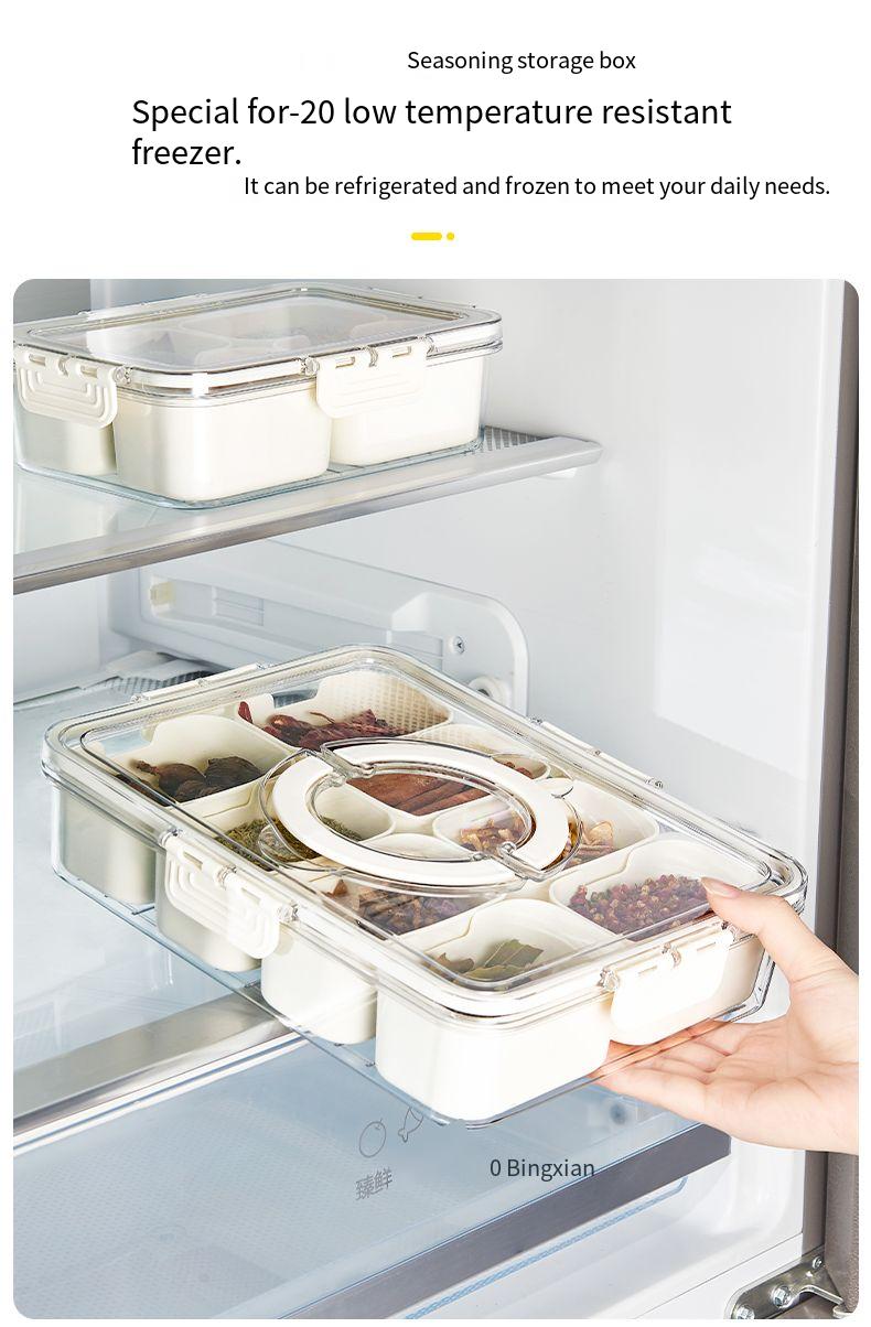 8 Grid Seasoning Box With Lid (Premium Quality)