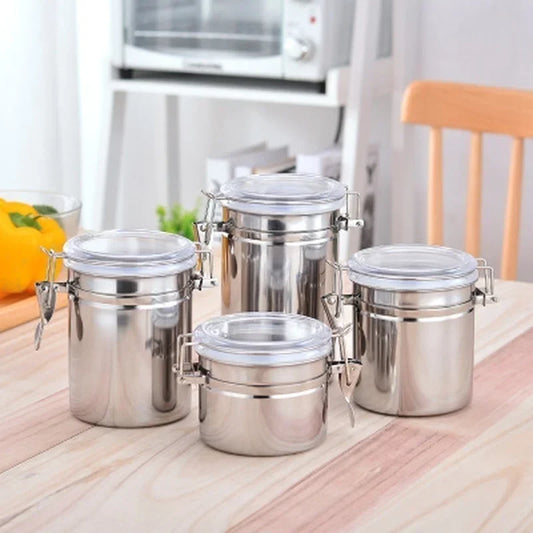4 PCS Storage Container Stainless Steel