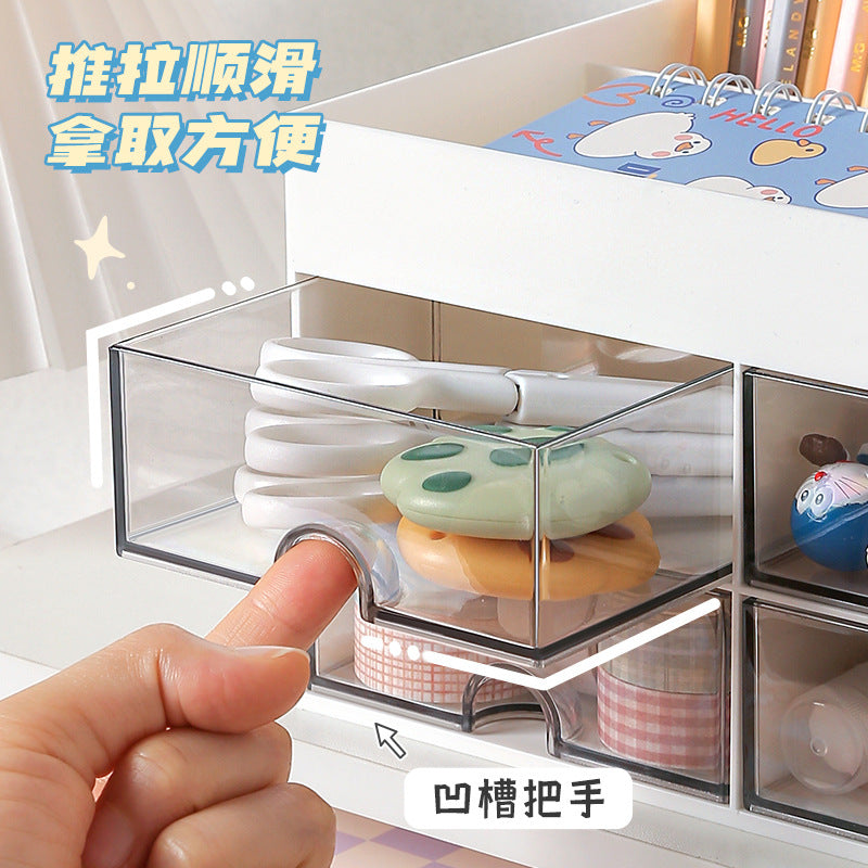 Multipurpose Desktop Cosmetic Statnory Storage Box with Drawer. (Premium Quality)