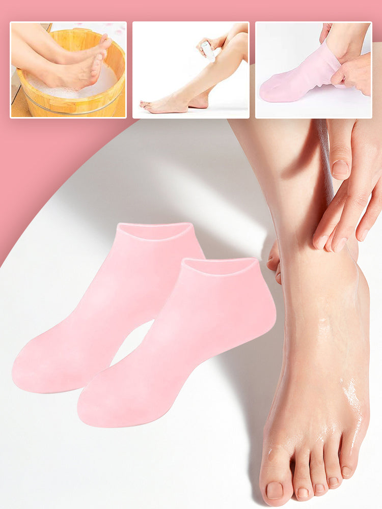 1Pair Silicone Moisturizing Socks