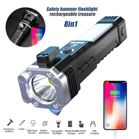 8 in 1 LED Flashlight Light