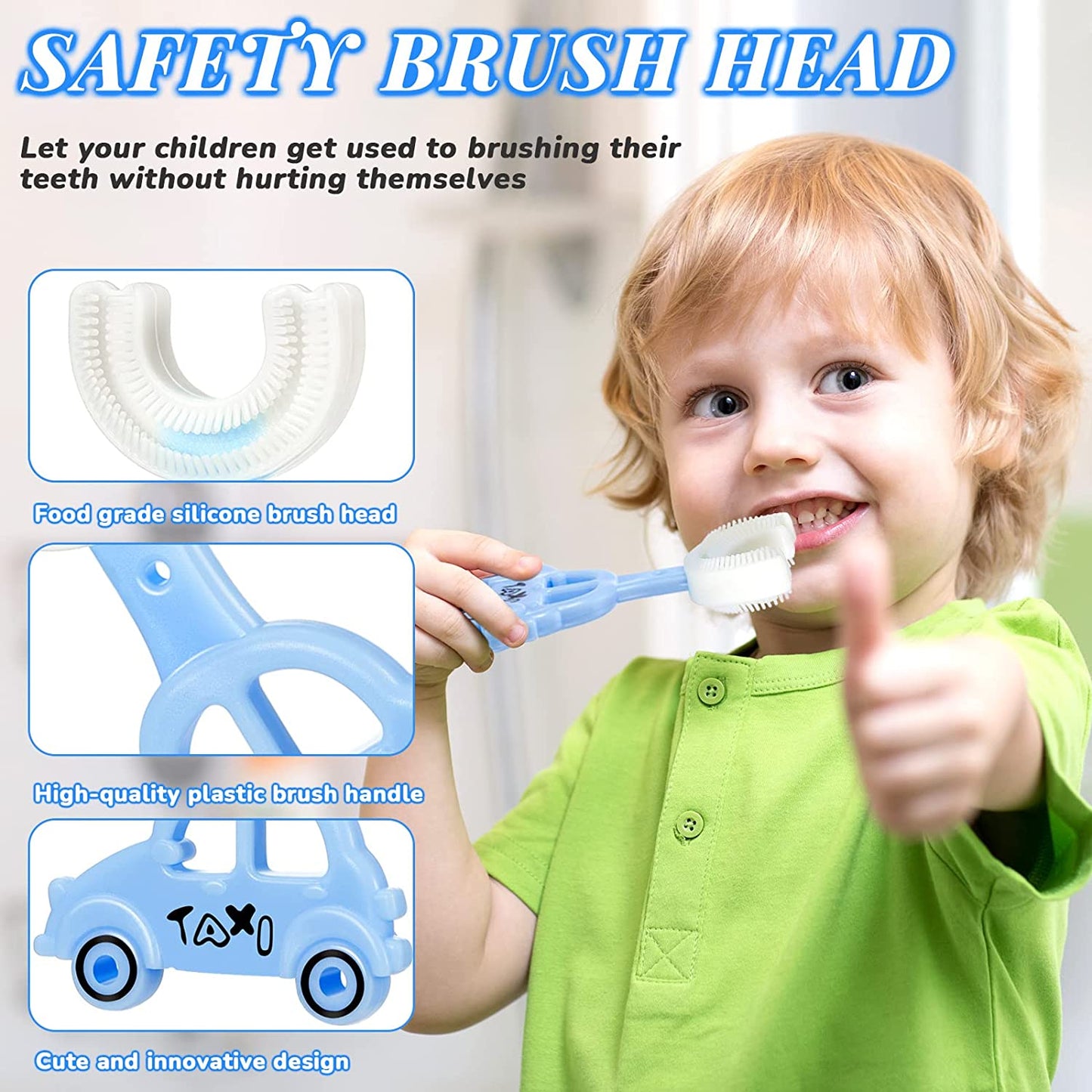 Car Shape Kids U Shaped Toothbrushes