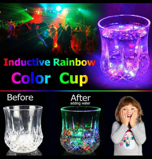 Colourful LED Automatic Flashing Cut-glass (Pack of 2)