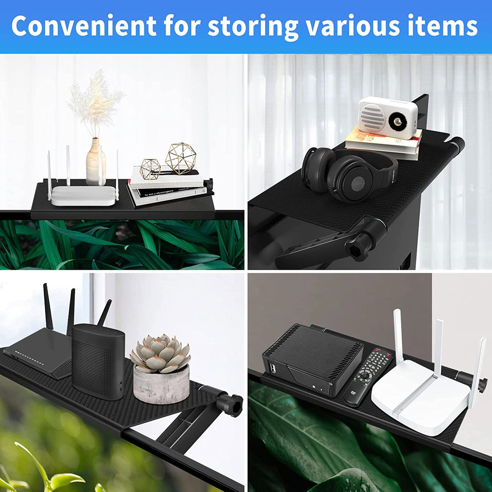 13-Inch Wide Platform Adjustable TV Top Shelf, Router And Home Decor TV Top Storage Bracket