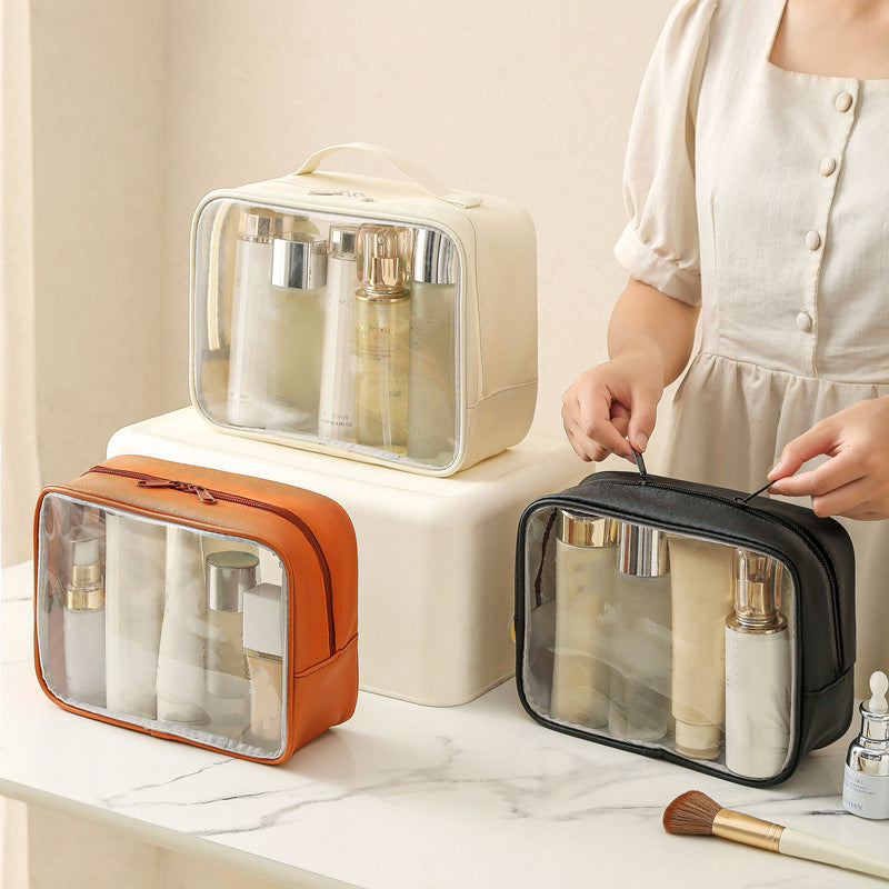 New PVC Transparent Cosmetics Bag Portable Washing Bag (Premium Quality)