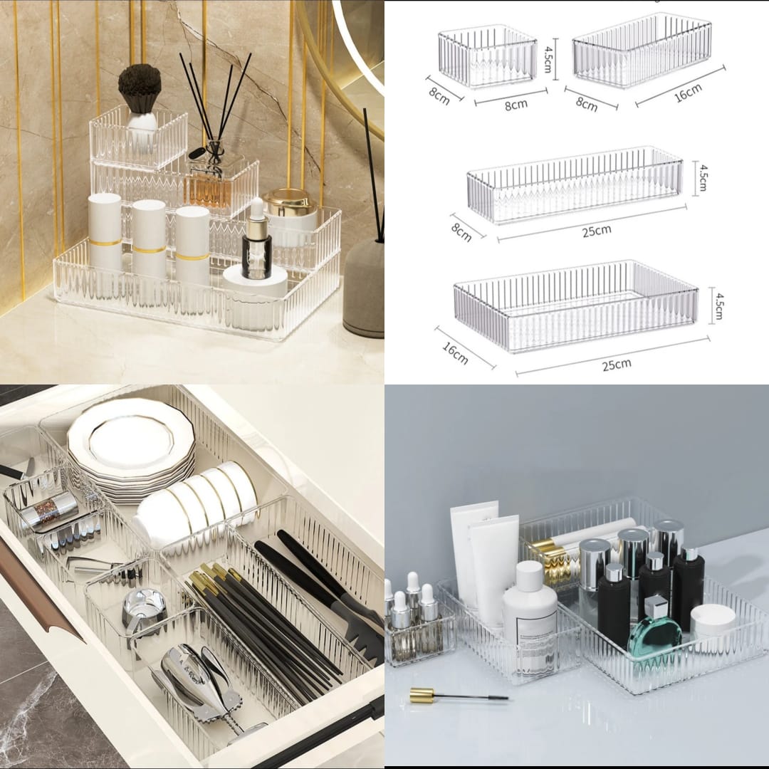 (4 Pcs Set) Acrylic Drawer Organizer
