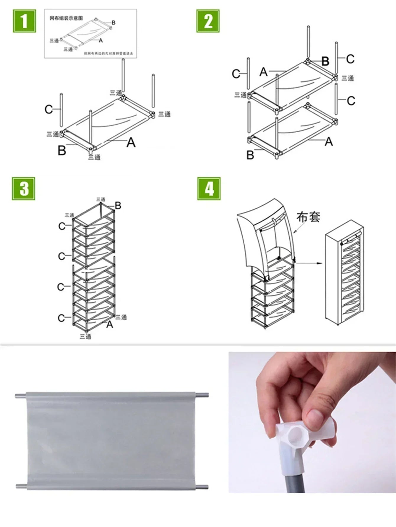 Shoe Rack Organizer Dustproof Shoe Cabinet Multi-Layer