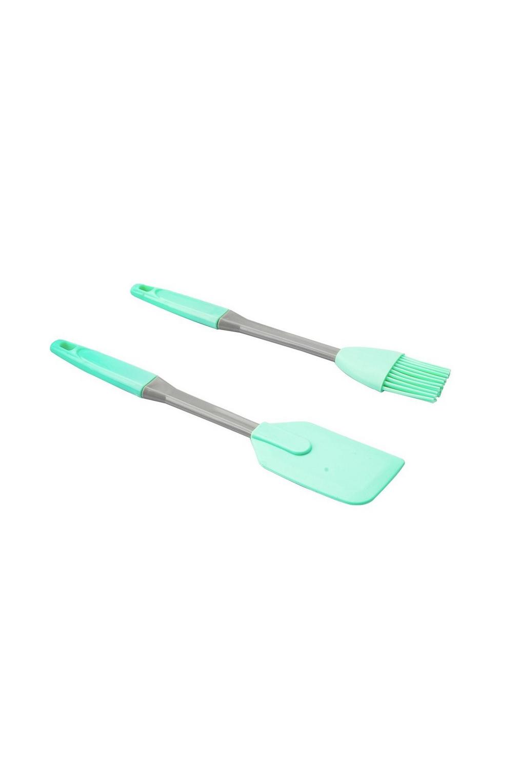 2Pcs Silicone Spatula And Oil Brush