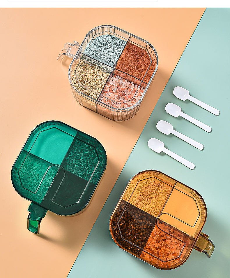 Four- compartment Seasoning Box Acrylic (Premium Quality)