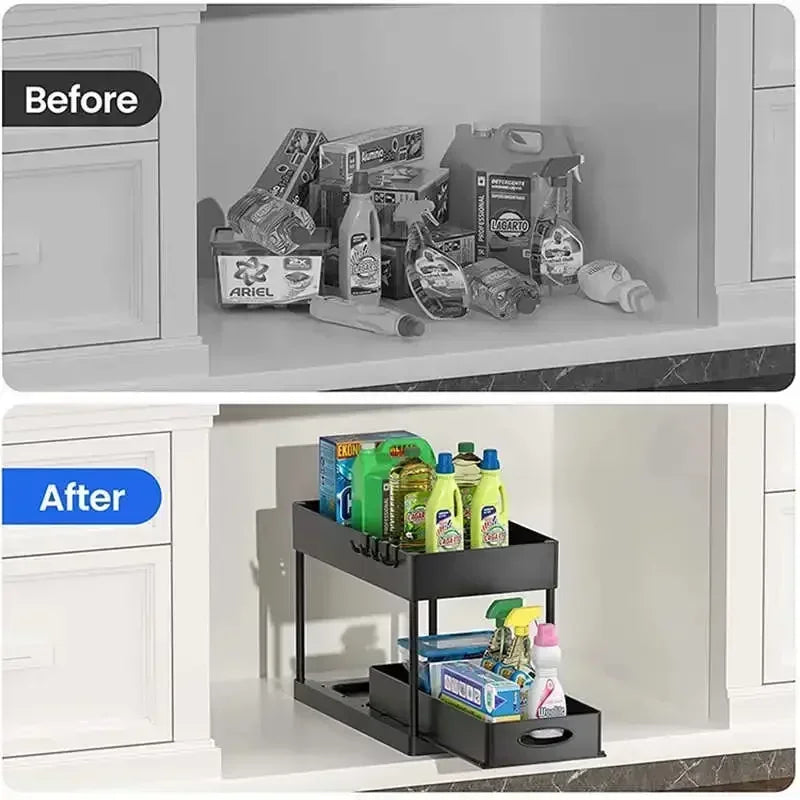 2 Tier Kitchen And Undersink   Multipurpose Organizer (Premium Quality)