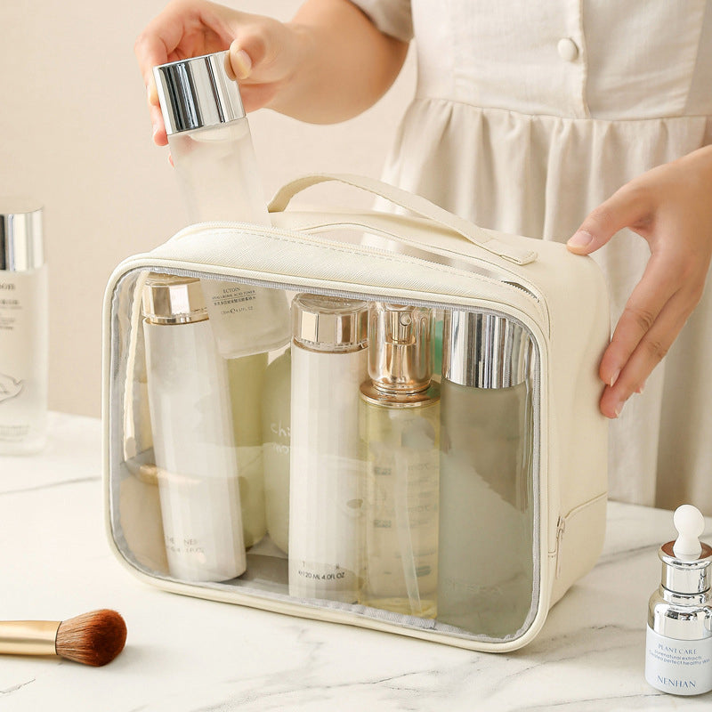 New PVC Transparent Cosmetics Bag Portable Washing Bag (Premium Quality)