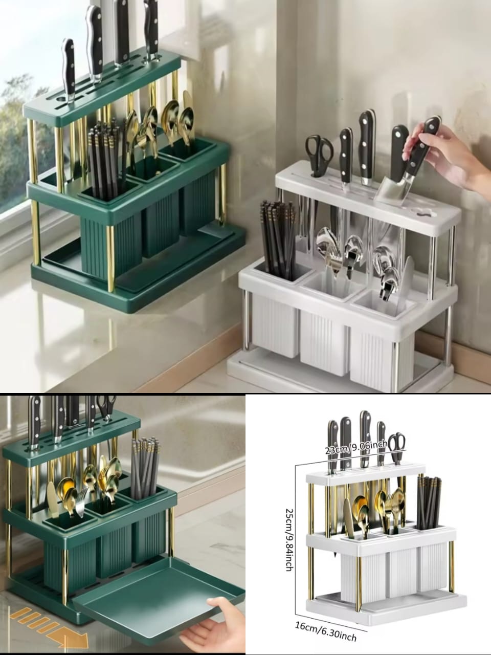 Kitchen Organizer Knife Spoon Fork Holder