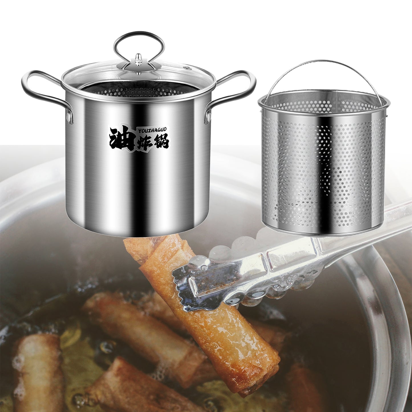 Deep Fryer Pot with Basket 3.5L (Heavy Duty)