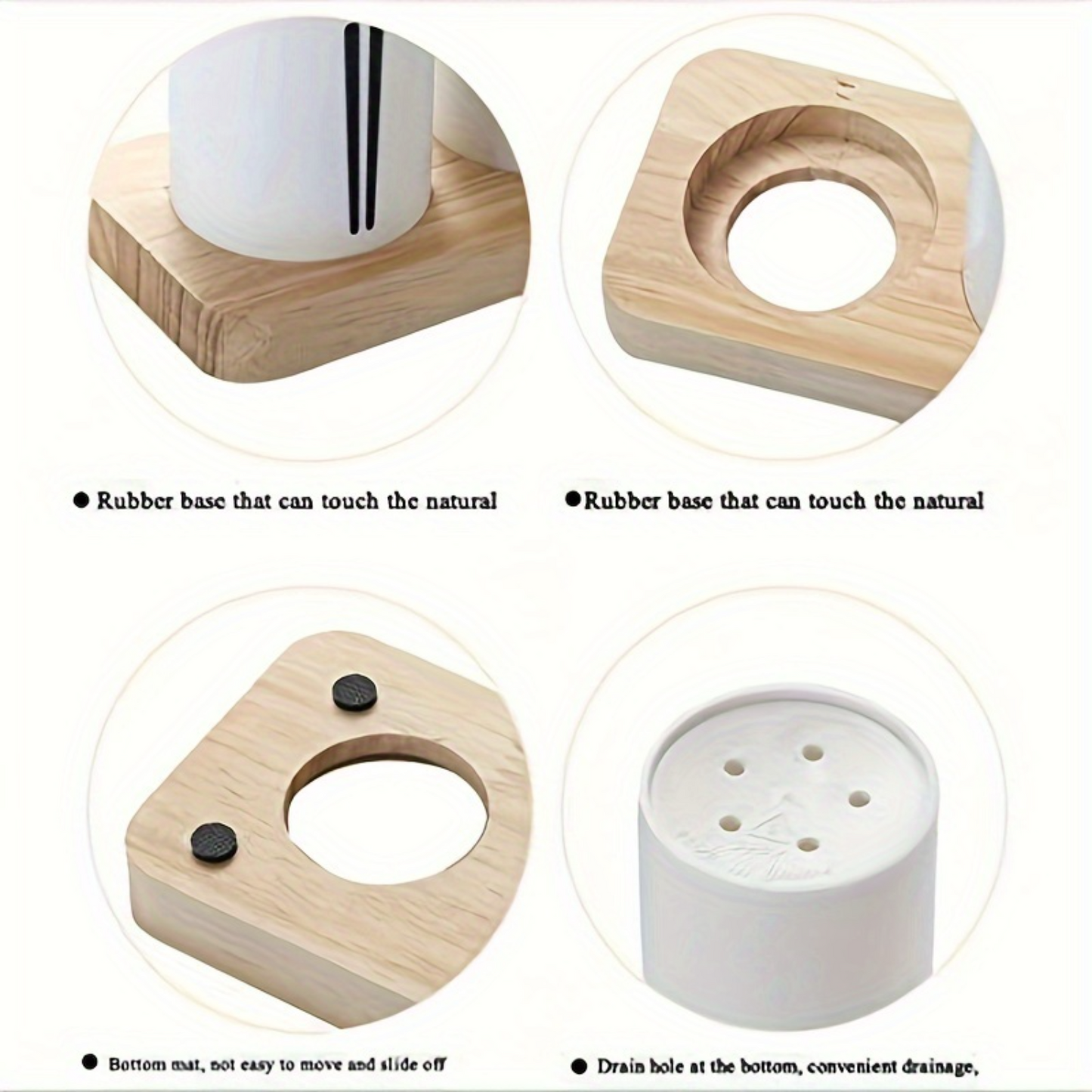 Plastic Cutlery Holder With Wood Tray (Premium Quality)