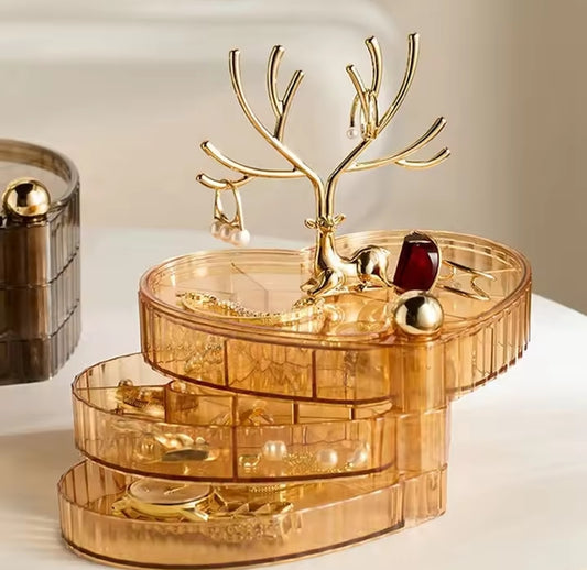 3Layers Acrylic Deer Style Jewelry Organizer (Premium Quality)