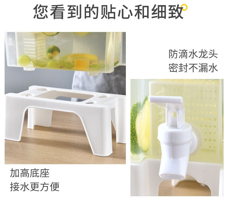 Plastic Cool Drink Water Bucket With Stand, 3.5L Large Capacity