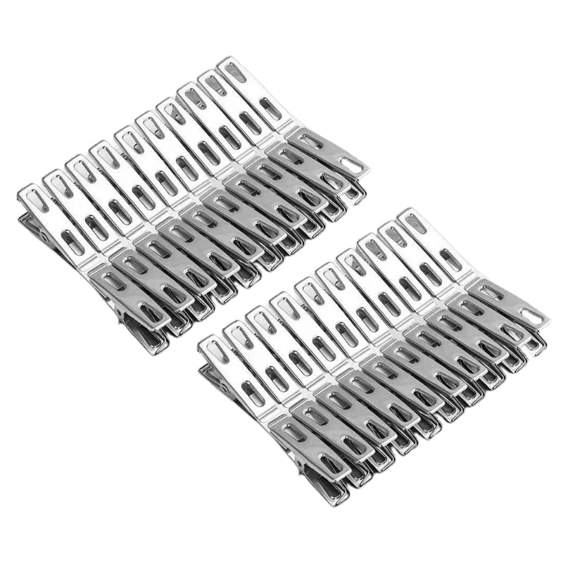 20 Pcs Clothes Pegs Stainless Steel