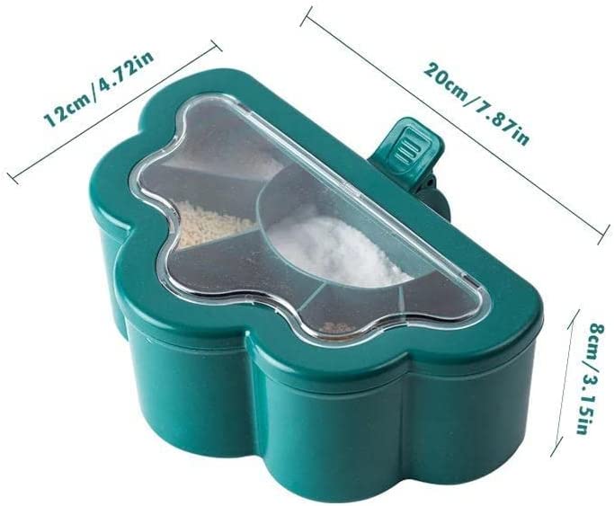 Multi-Grid Seasoning Box With Spoon Lid