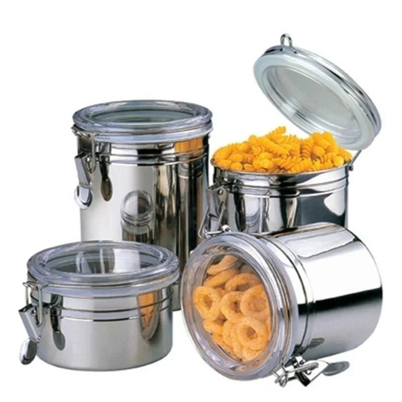 4 PCS Storage Container Stainless Steel